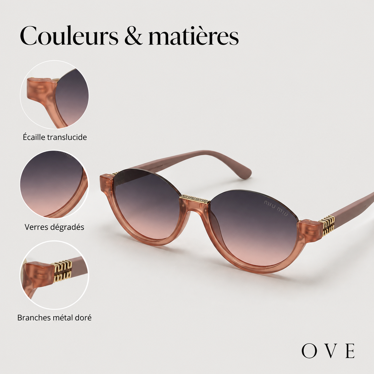 Luna PINK - Lunettes Rondes Dégradé™