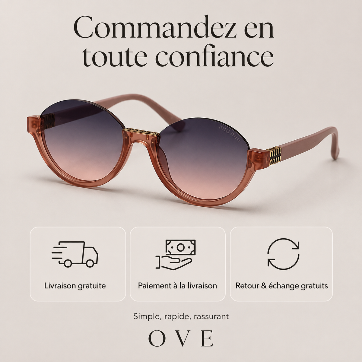 Luna PINK - Lunettes Rondes Dégradé™