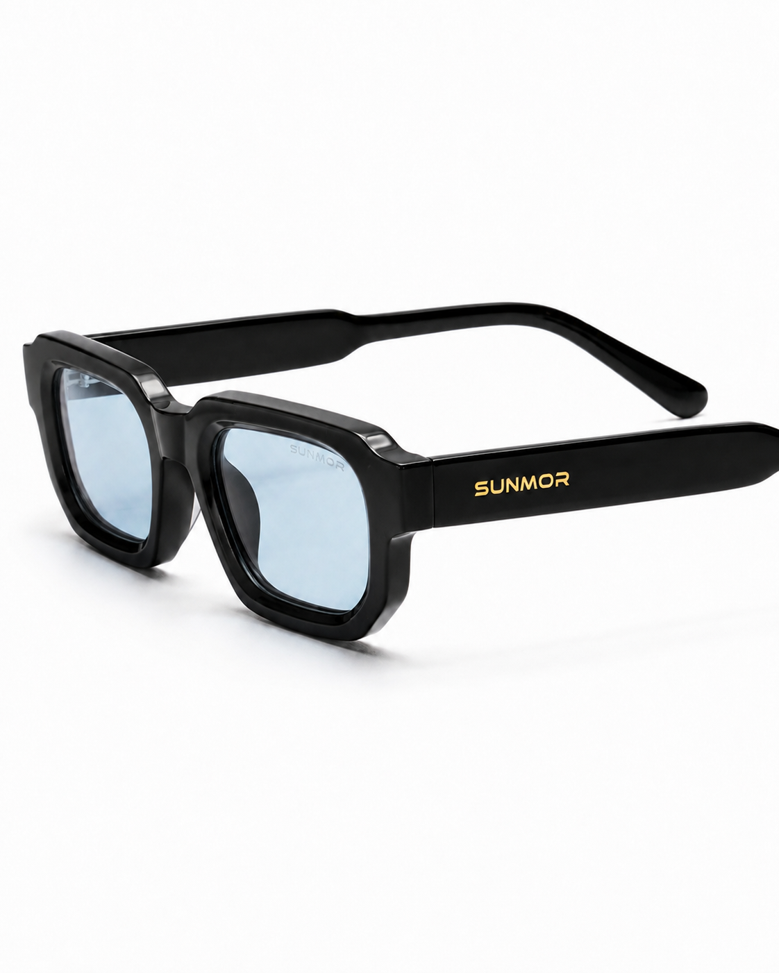 NOIR — Lunettes Rectangulaires Glacées™