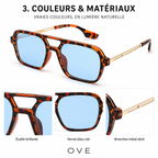 L’Éclipse – Monture marron • Verres bleu fumé