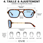 L’Éclipse – Monture marron • Verres bleu fumé