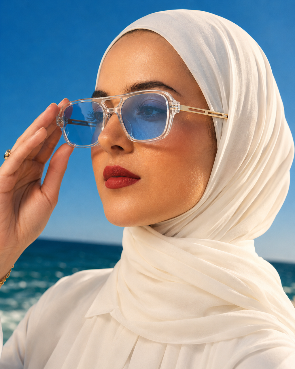 AZUR — Lunettes transparentes • verres bleu ciel