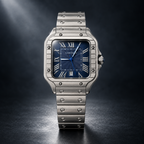 AZUR silver watch front view
