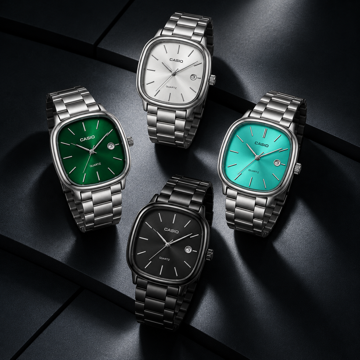 CADENCE — Montre quartz, quatre couleurs au choix